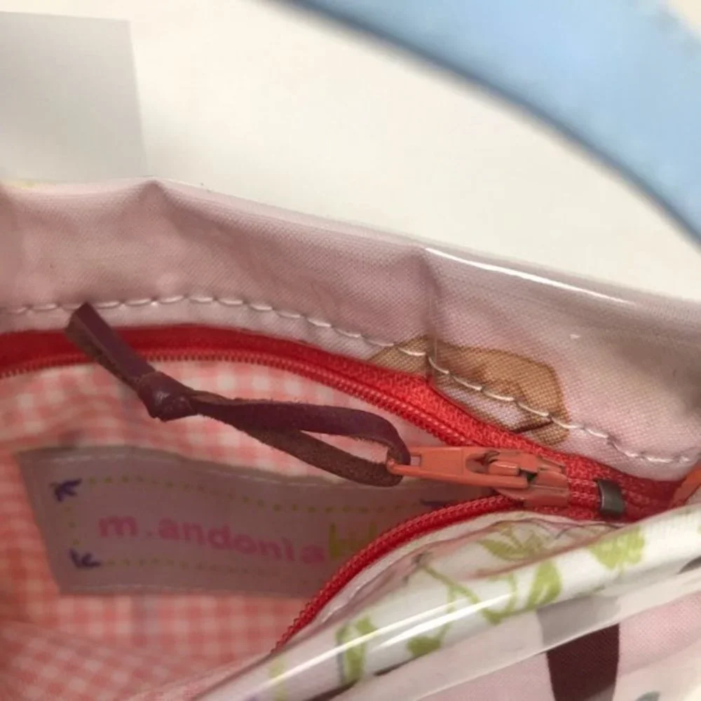 M Andonia Little Girls Mini Flat Tote with Pink Fairy and Cat Print NEW